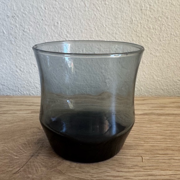 Libbey Other - Libbey Apollo Dusky Blue Low Ball Juice Glass Vintage Smoky Navy Colorful